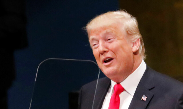 Trump om FN-latter: - Det var meningen at de skulle le